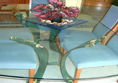 mesa de cristal