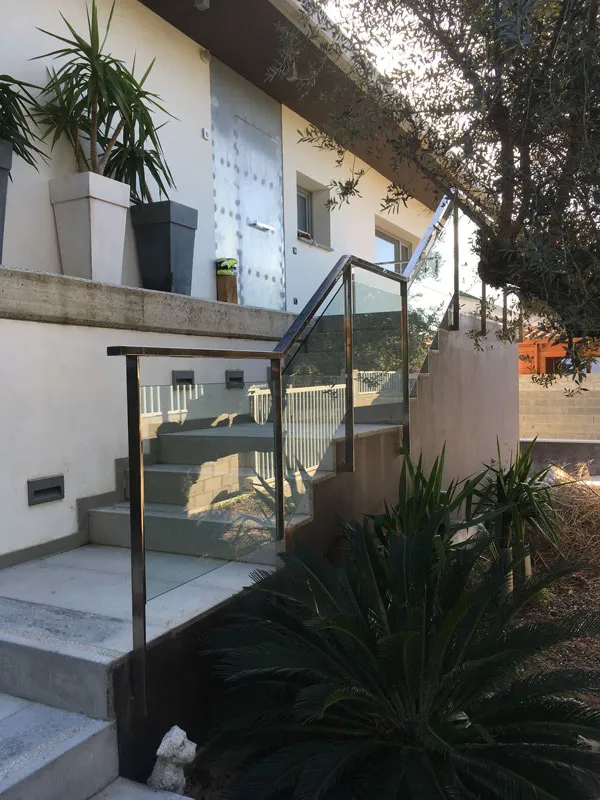 Baranda cristal exterior