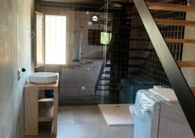 mamparas de ba&ntilde;o en tarragona mampara de ducha con puerta tiradores negros